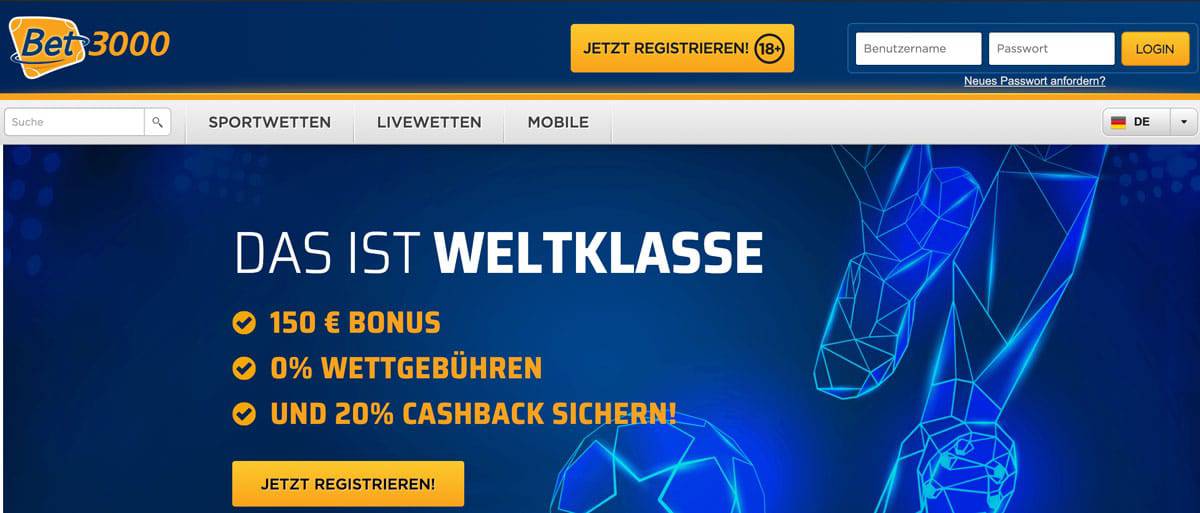 Bet3000 Bonus