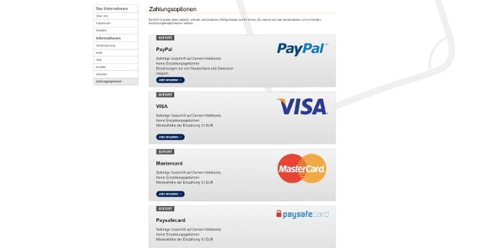 Bet3000 Zahlungen