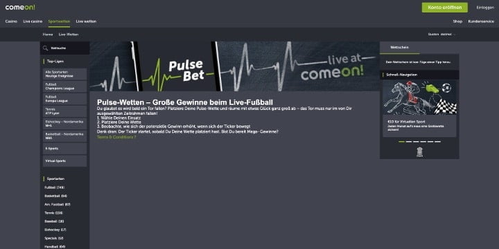 ComeOn Pulse Bet