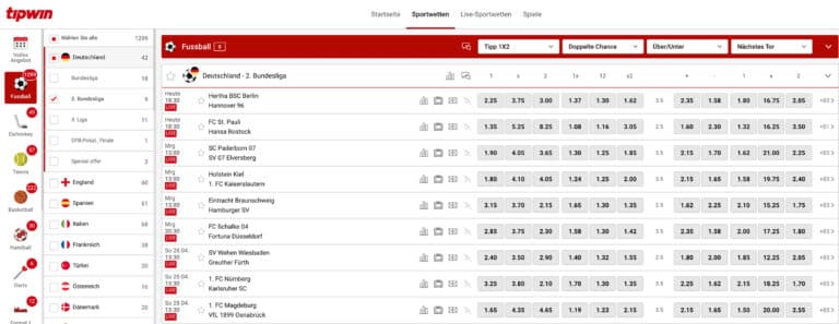 2. Liga Wetten